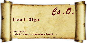 Cseri Olga névjegykártya